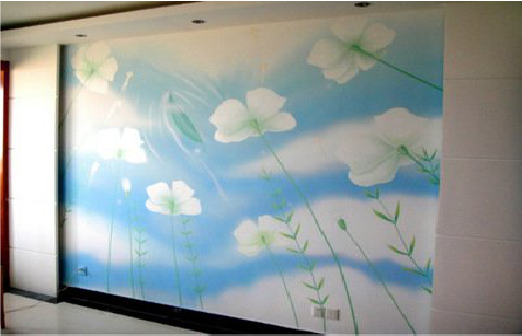 景东画墙绘怎么画好白云的蓬松感？