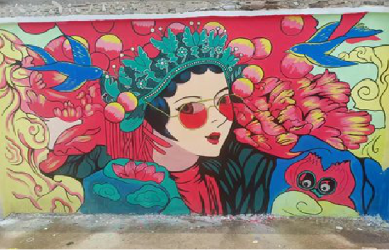 景东墙体彩绘-网红墙