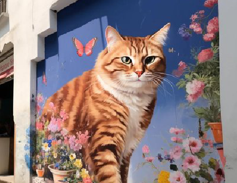 景东自己绘制有个性的手绘墙