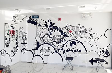 景东手绘墙并非传统涂鸦。